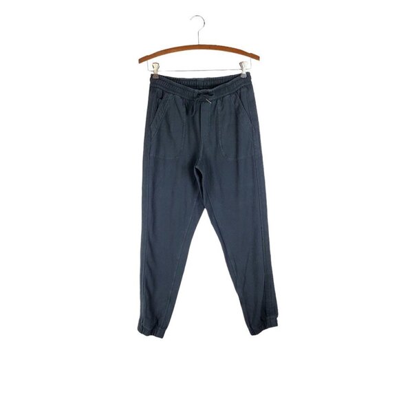 Athleta Farallon Jogger Washed Black Cotton Blend Pull On Pants Womens Size 0 - Picture 1 of 8